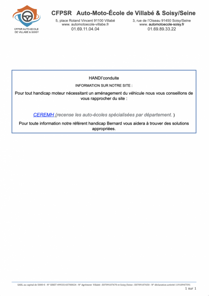 Eval et Handicap Évry