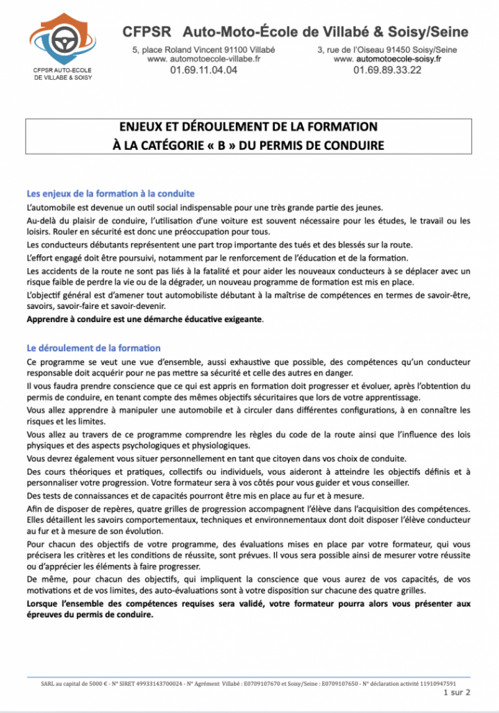 Enjeux Permis B Évry